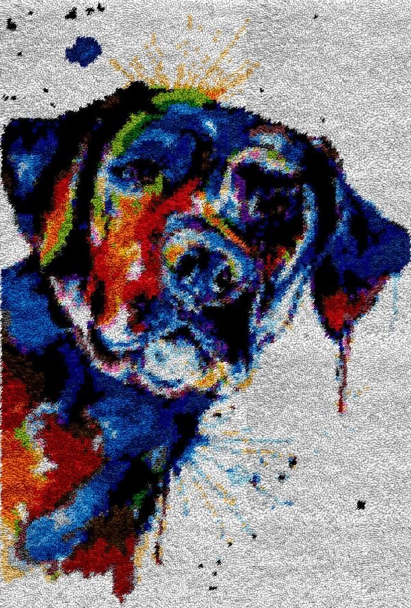 Black Labrador - Latch Hook Rug Kit