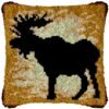 Black Moose - Latch Hook Pillow Kit