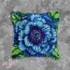 Blue Bloom - Latch Hook Pillowcase Kit