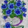 Blue Daisies - Latch Hook Rug Kit