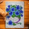 Blue Daisies - Latch Hook Rug Kit