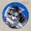 Blue Eyed Kitty - Latch Hook Rug Kit