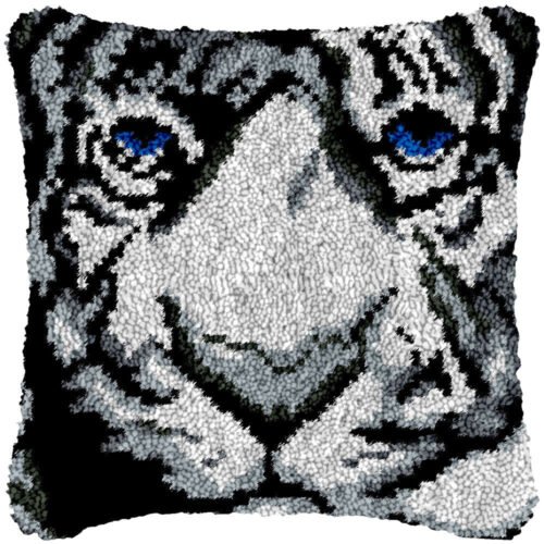 Blue Eyed Tiger - Latch Hook Pillow Kit