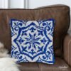 Blue Fractal - Latch Hook Pillow Kit