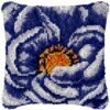 Blue Magnolia - Latch Hook Pillow Kit