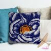 Blue Magnolia - Latch Hook Pillow Kit