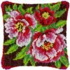 Blush Carnations - Latch Hook Pillow Kit