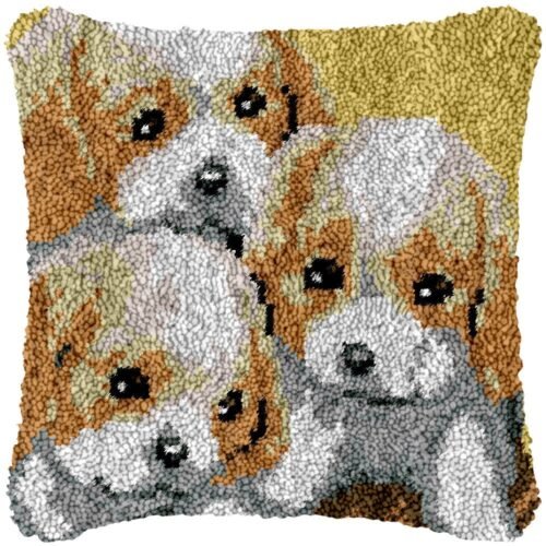 Bonding Pups - Latch Hook Pillow Kit