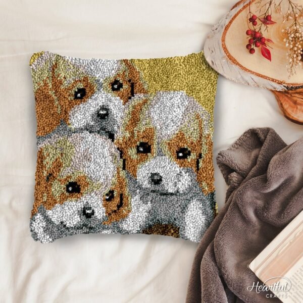 Bonding Pups - Latch Hook Pillow Kit