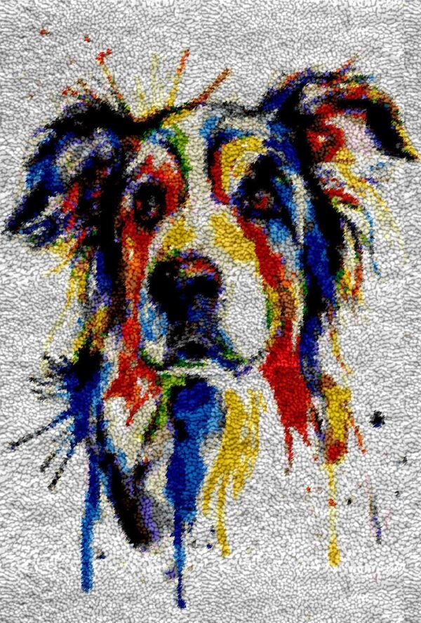 Border Collie - Latch Hook Rug Kit