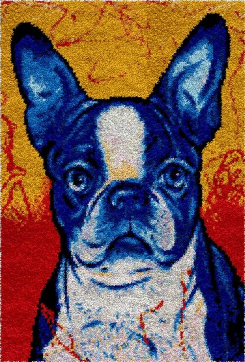 Boston Terrier - Latch Hook Rug Kit