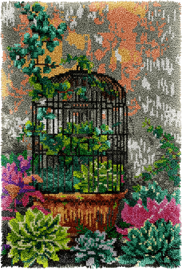 Botanical Sanctuary - Latch Hook Rug Kit