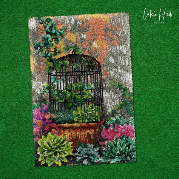 Botanical Sanctuary - Latch Hook Rug Kit