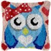 Bowtie Owl - Latch Hook Pillow Kit