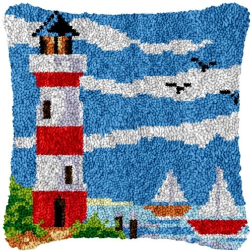 Bright Blue Skies - Latch Hook Pillow Kit