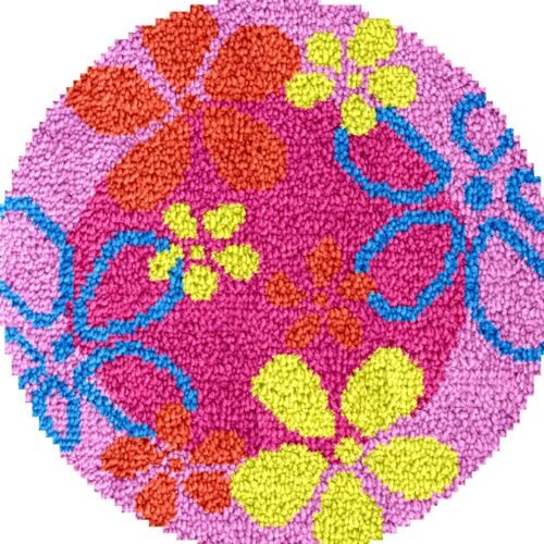 Bright Flowers - Latch Hook Rug Kit