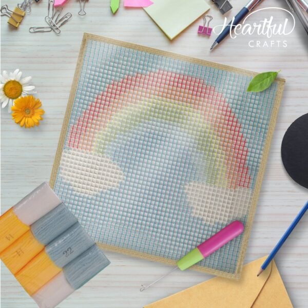 Bright Rainbow - Latch Hook Kit for Kids