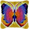 Brilliant Butterfly - Latch Hook Pillow Kit