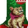 Brown Kitty - Latch Hook Stockings Kit