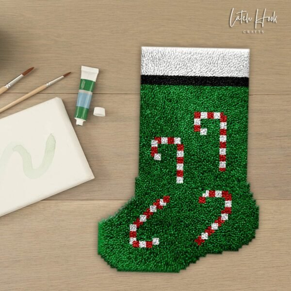 Candy Canes - Latch Hook Stockings Kit