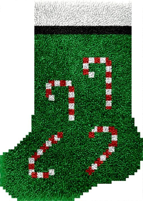 Candy Canes - Latch Hook Stockings Kit