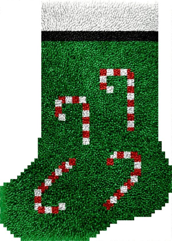 Candy Canes - Latch Hook Stockings Kit