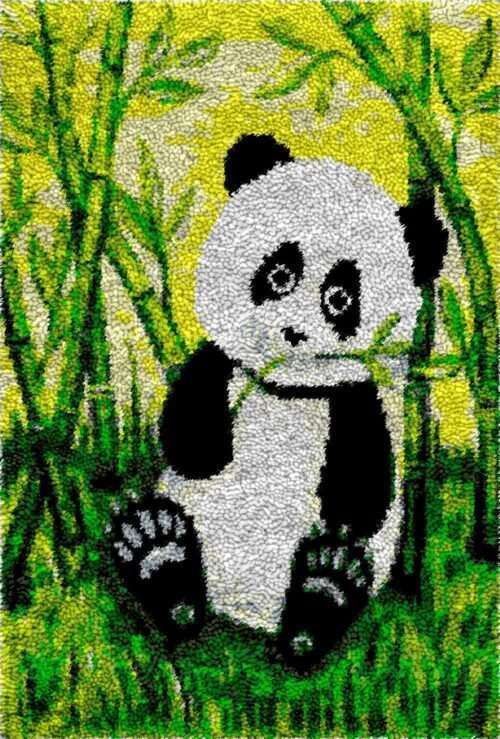 Carefree Panda - Latch Hook Rug Kit