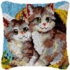 Charming Kitties - Latch Hook Pillow Kit