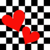 Checkerboard Hearts - Latch Hook Pillowcase Kit