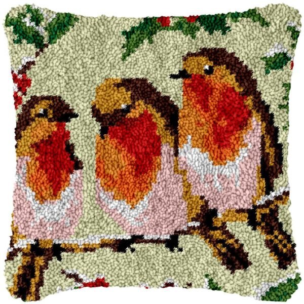 Chirping Birds - Latch Hook Pillow Kit