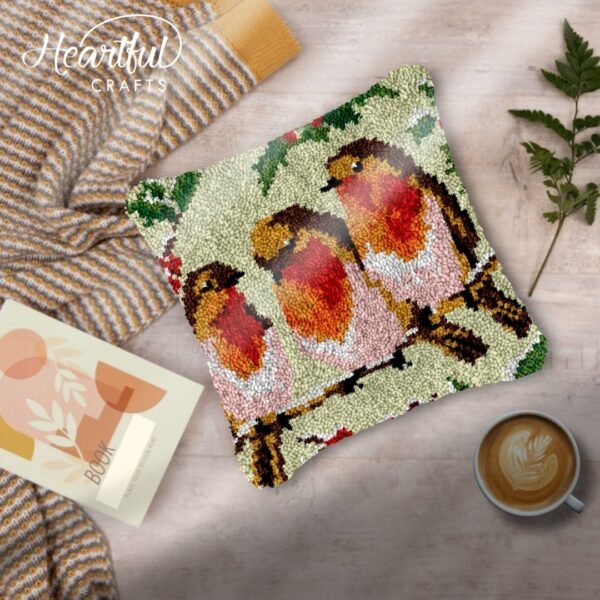 Chirping Birds - Latch Hook Pillow Kit
