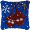 Christmas Mittens - Latch Hook Pillow Kit