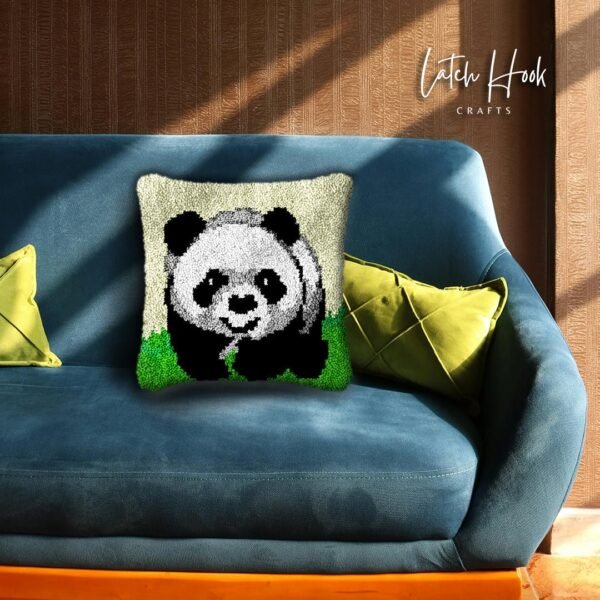 Chubby Panda - Latch Hook Pillow Kit