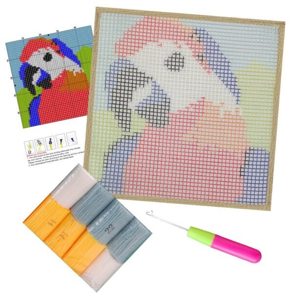 Clever Parrot - Latch Hook Kit for Kids