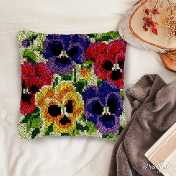 Cluster of Flowers - Latch Hook Pillow Kit