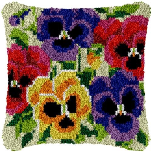 Cluster of Flowers - Latch Hook Pillow Kit