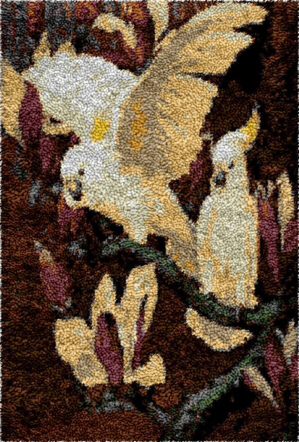 Cockatoo Couple - Latch Hook Rug Kit