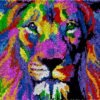 Colorful Dreams of a Lion - Latch Hook Rug Kit