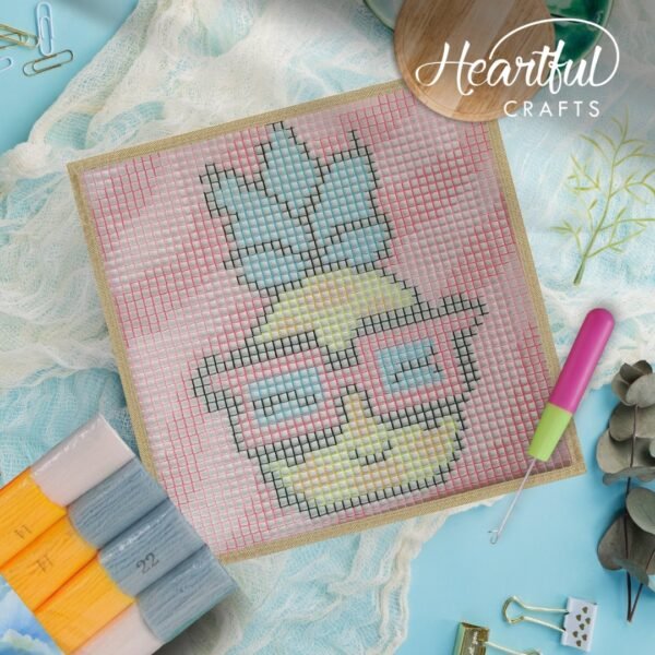 Cool Pineapple - Latch Hook Kit for Kids