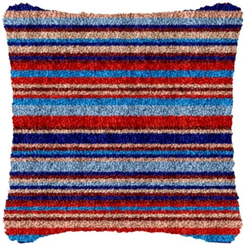 Cotton Candy Stripes - Latch Hook Pillow Kit