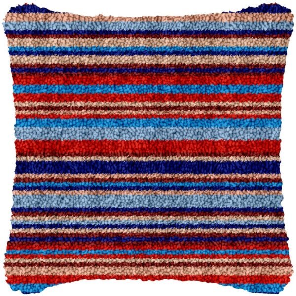 Cotton Candy Stripes - Latch Hook Pillow Kit
