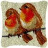 Couple of Finches - Latch Hook Pillow Kit