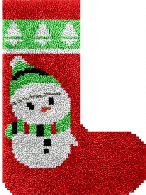 Cozy Snowman - Latch Hook Stockings Kit