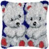 Cuddly Bears - Latch Hook Pillow Kit