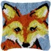 Curious Fox Cub - Latch Hook Pillow Kit