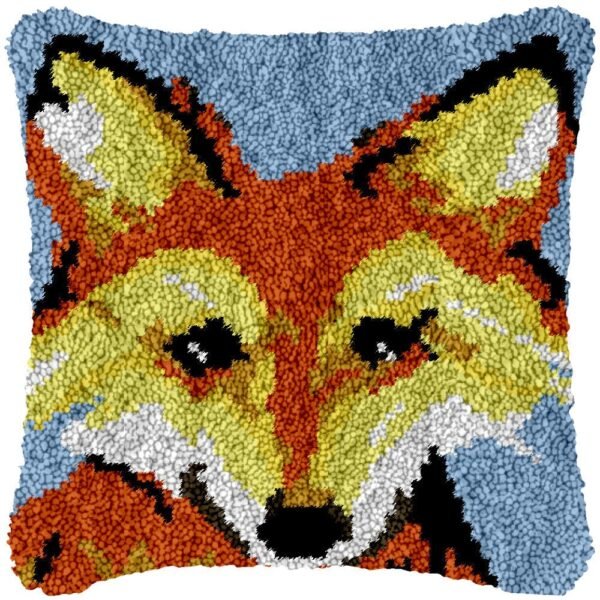 Curious Fox Cub - Latch Hook Pillow Kit