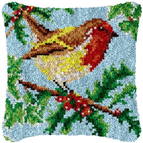 Curious Sparrow - Latch Hook Pillow Kit