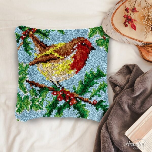Curious Sparrow - Latch Hook Pillow Kit