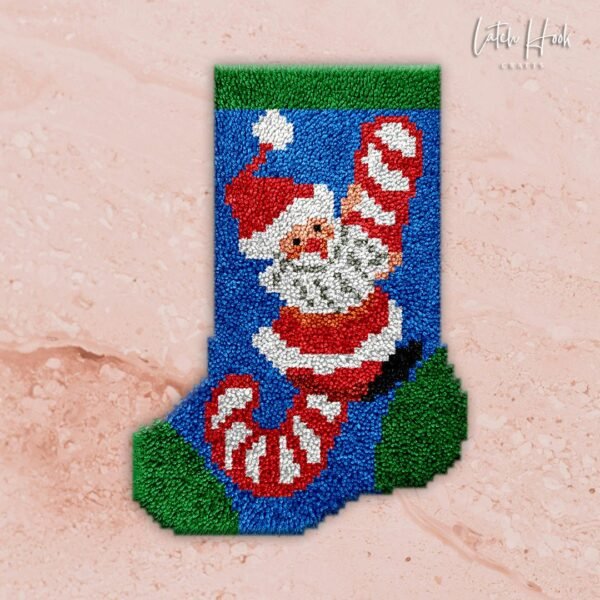 Cute Little Santa - Latch Hook Stockings Kit