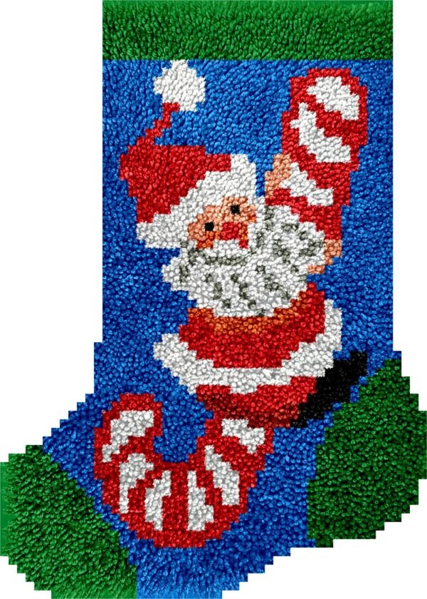 Cute Little Santa - Latch Hook Stockings Kit
